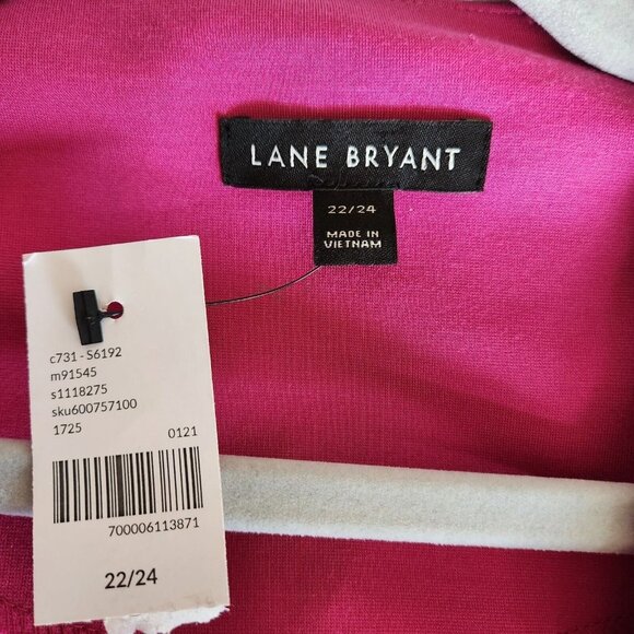 LANE BRYANT Women 22/24 Long Jacket Duster Open Front Side Pockets Stretch NWT - Picture 4 of 10